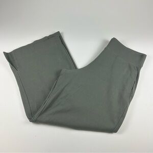 Pact WMNS SZ L Green Organic Cotton Wide Leg Sweatpants Lounge Athletic